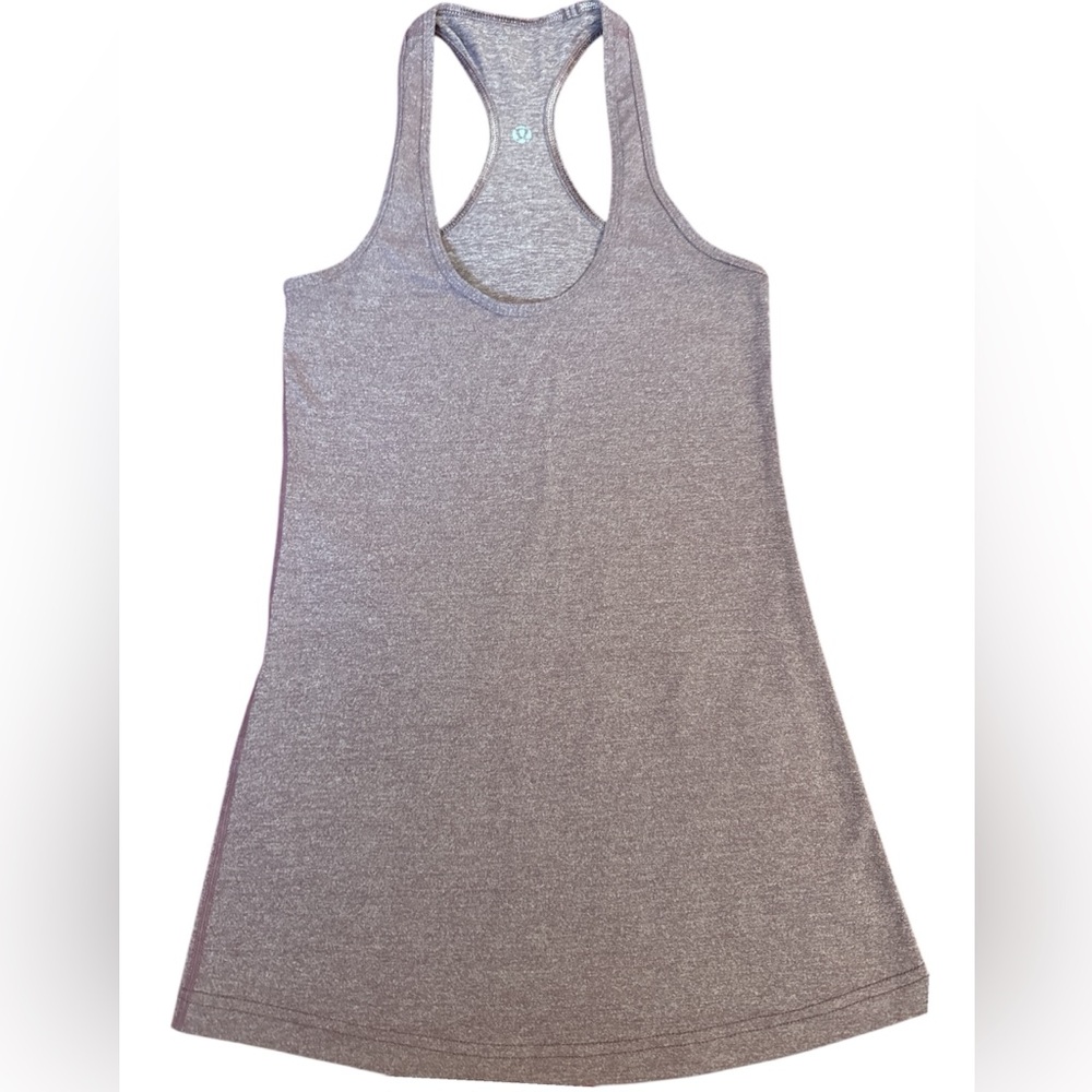 Lululemon striped Razorback tank 
Light purple size S